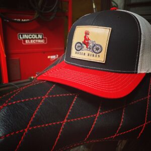 Red, Black and White Boxer Bikes Hat